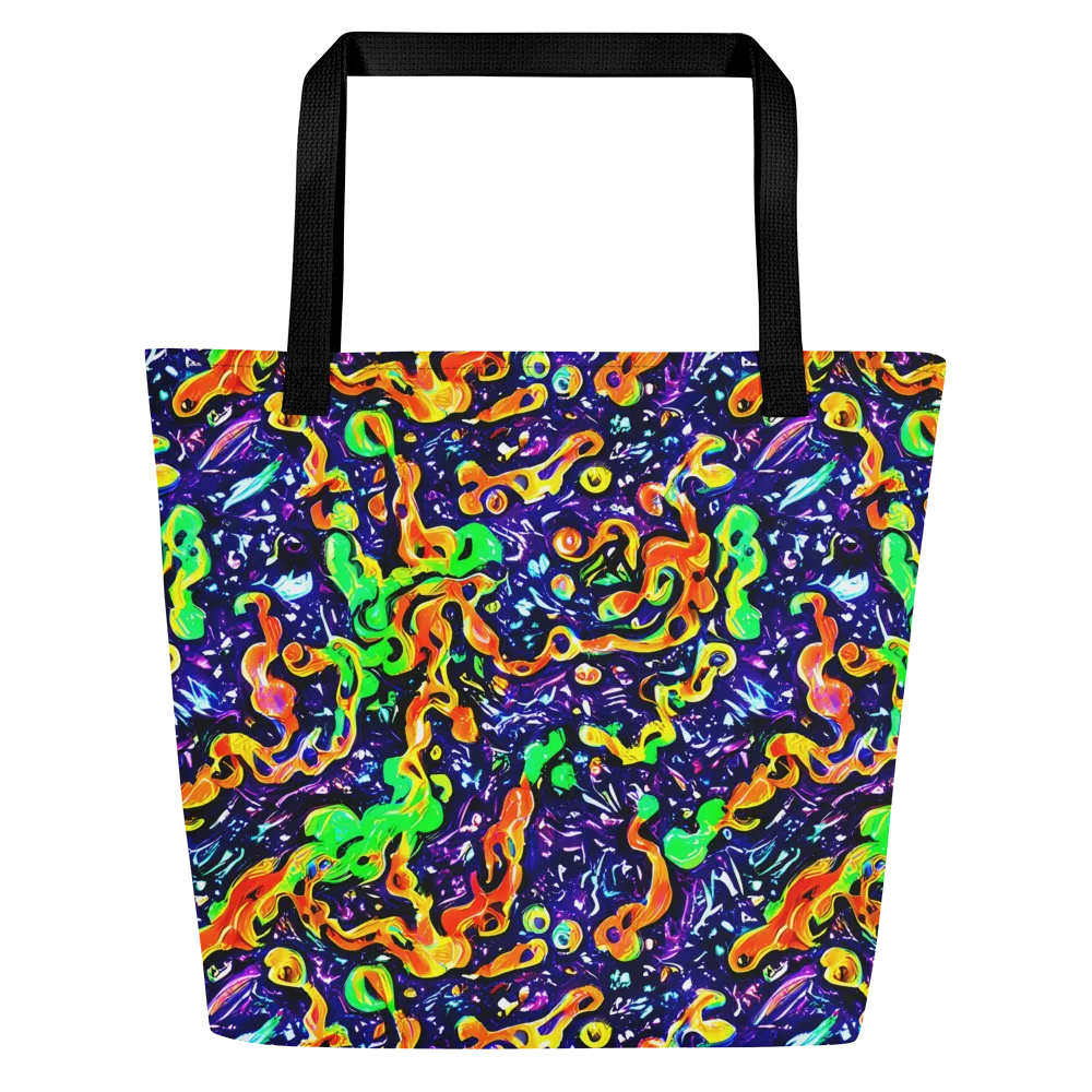 Aurora in Motion on Large Tote Bag W/ Pocket — Front