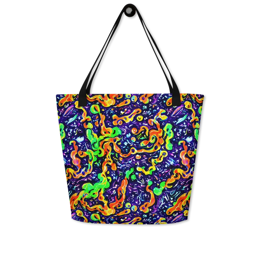 Aurora in Motion on Large Tote Bag W/ Pocket — Front