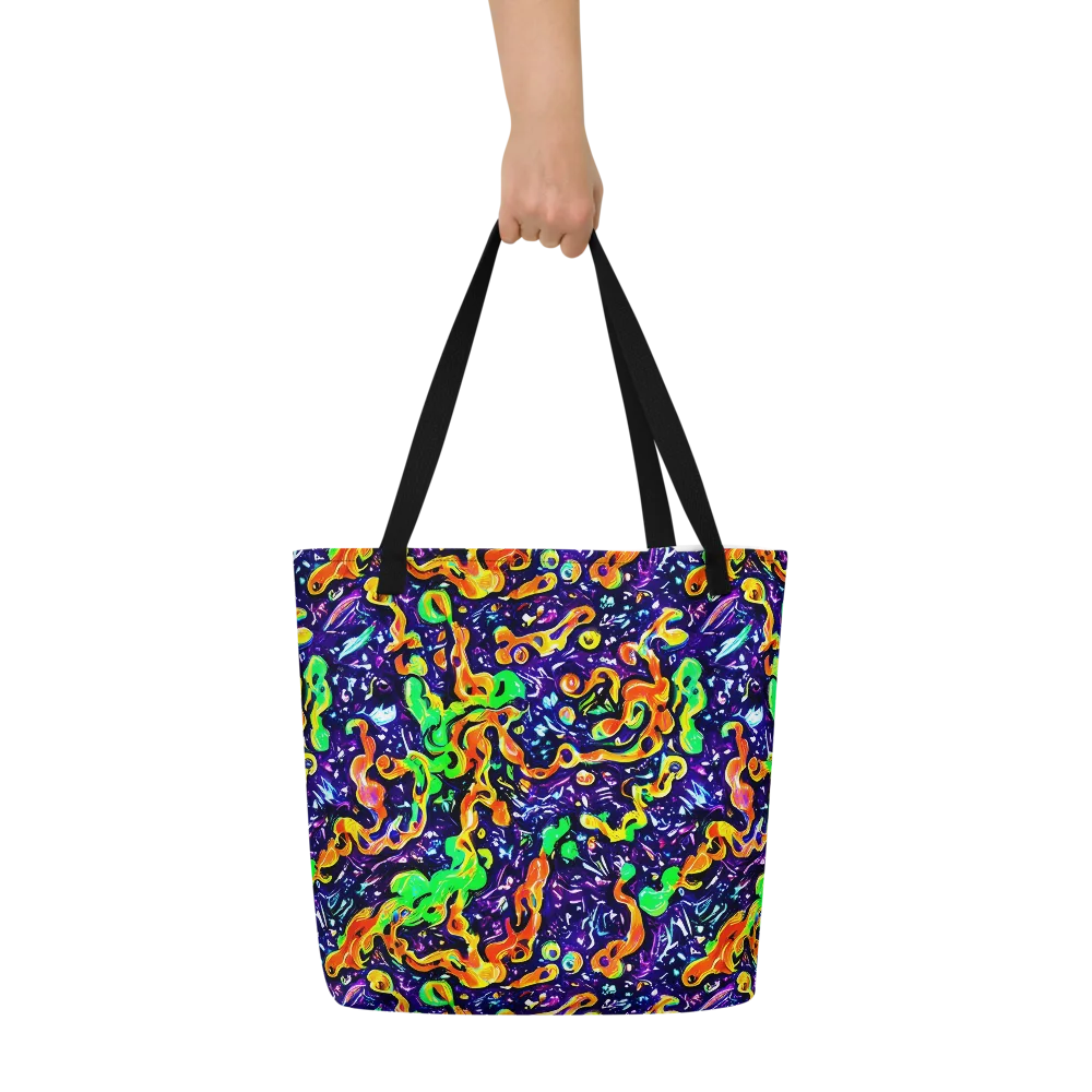 Aurora in Motion on Large Tote Bag W/ Pocket — Front
