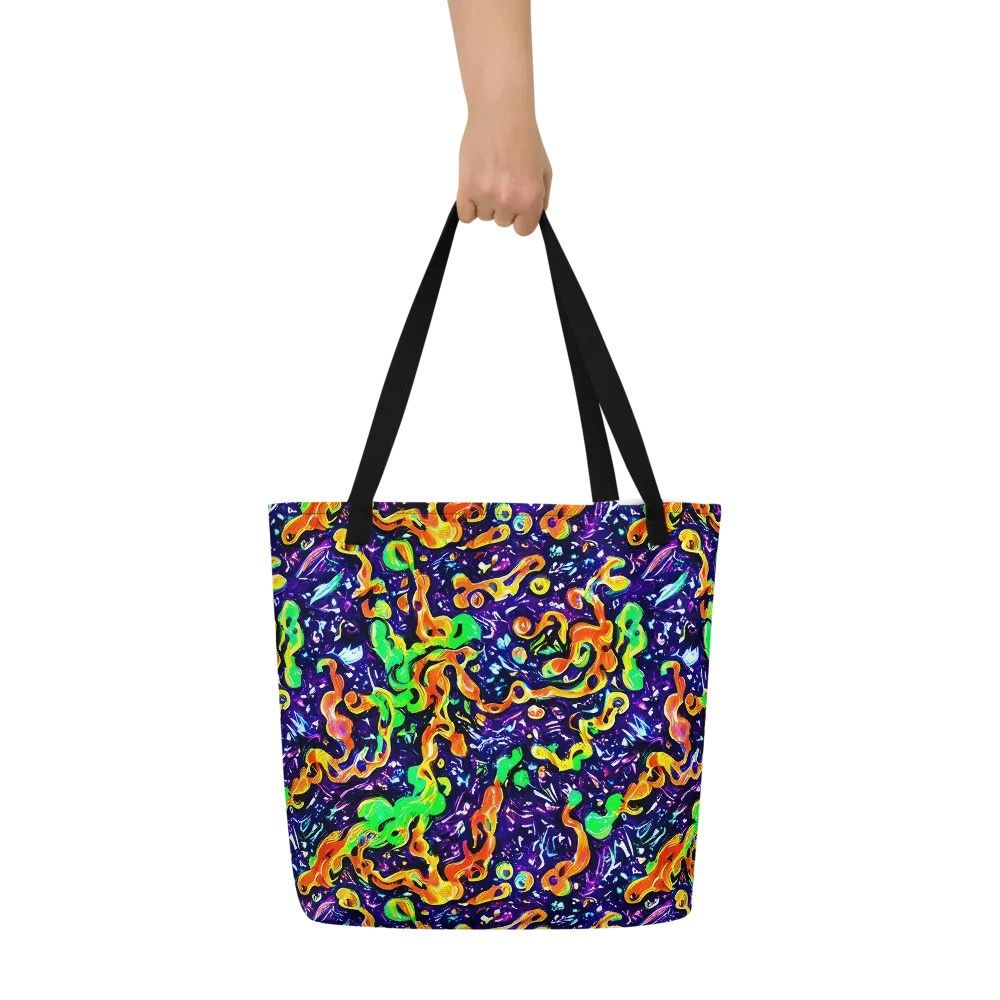 Aurora in Motion on Large Tote Bag W/ Pocket — Front