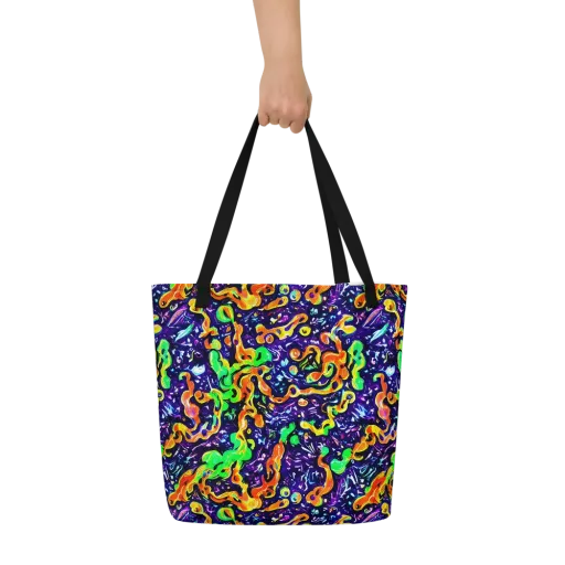 Aurora in Motion on a Large Tote Bag W/ Pocket