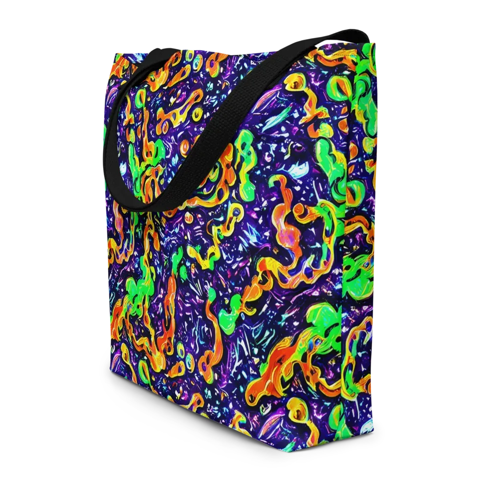 Aurora in Motion on Large Tote Bag W/ Pocket — Front