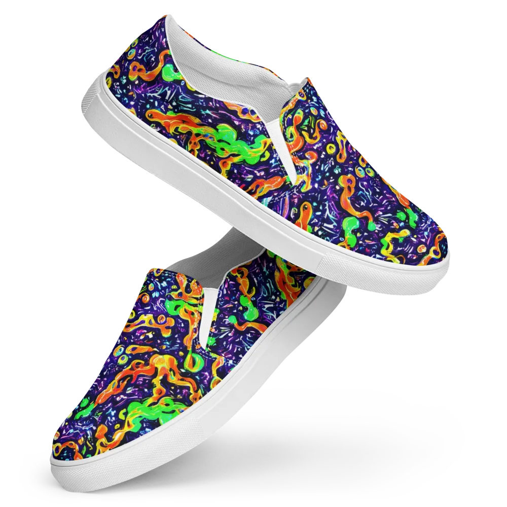 Aurora in Motion on Women's Slip-On Canvas Shoes — Front