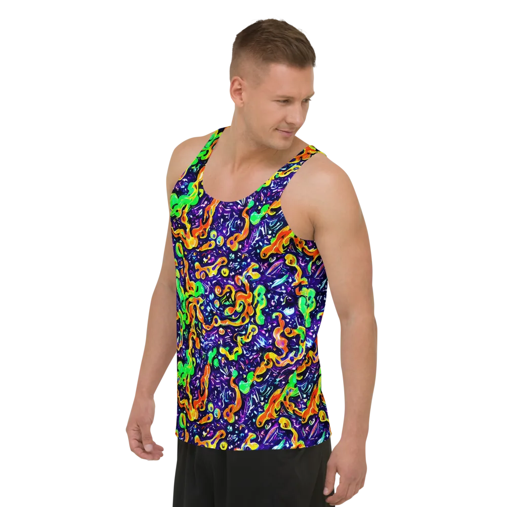 Aurora in Motion on Men's Tank Top — Left Front