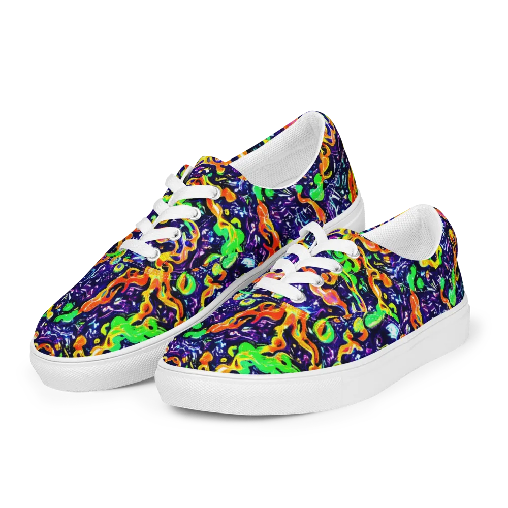 Aurora in Motion on Men's Lace-Up Canvas Shoes — Left Front