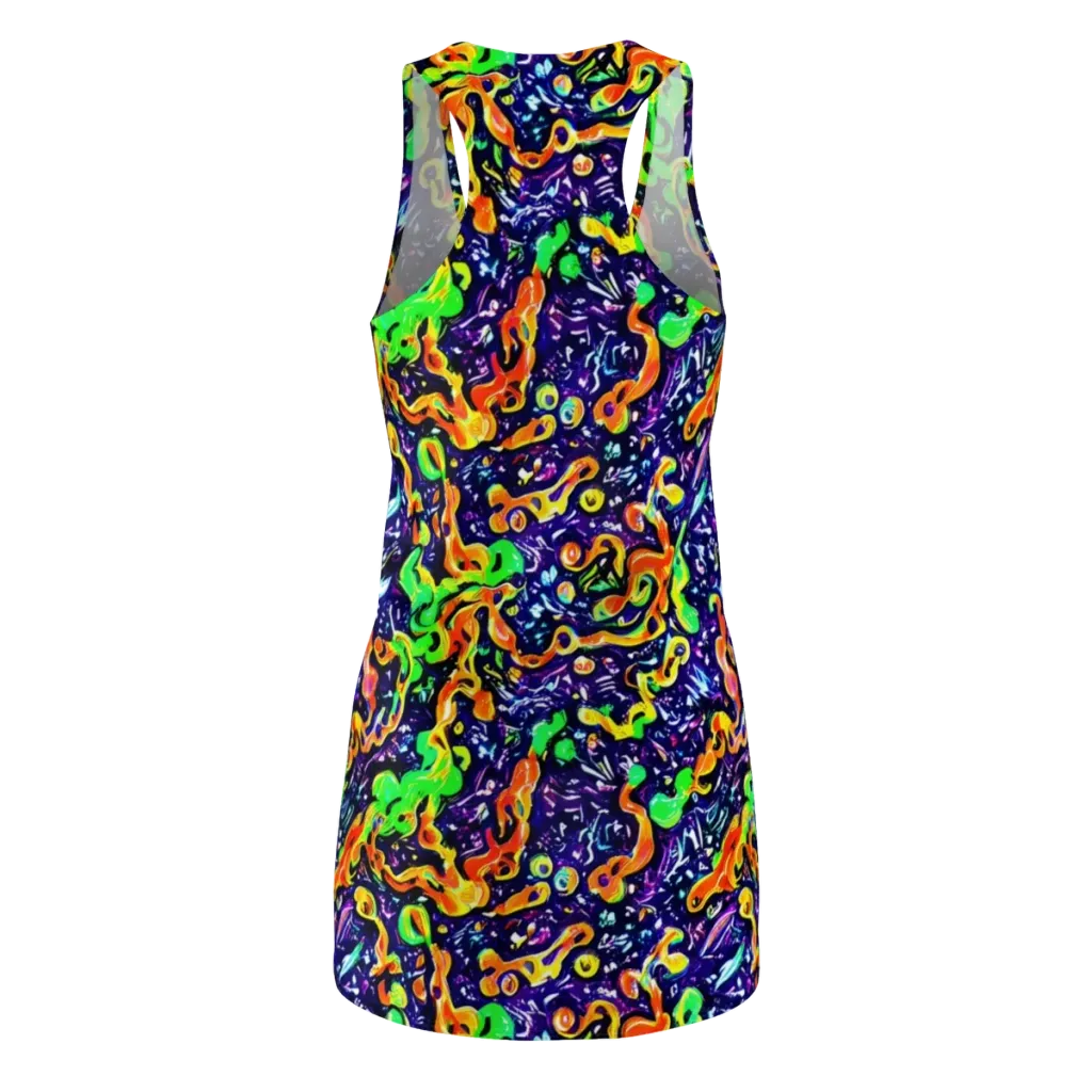 Aurora in Motion on Racerback Dress — Back
