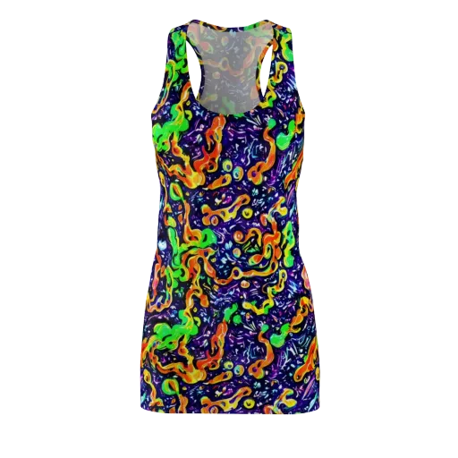 Aurora in Motion on a Racerback Dress