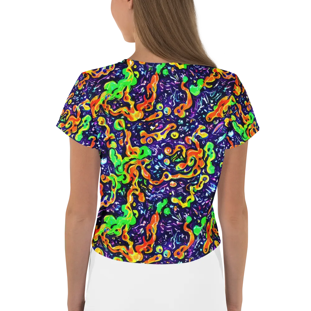 Aurora in Motion on Crop Tee — Back