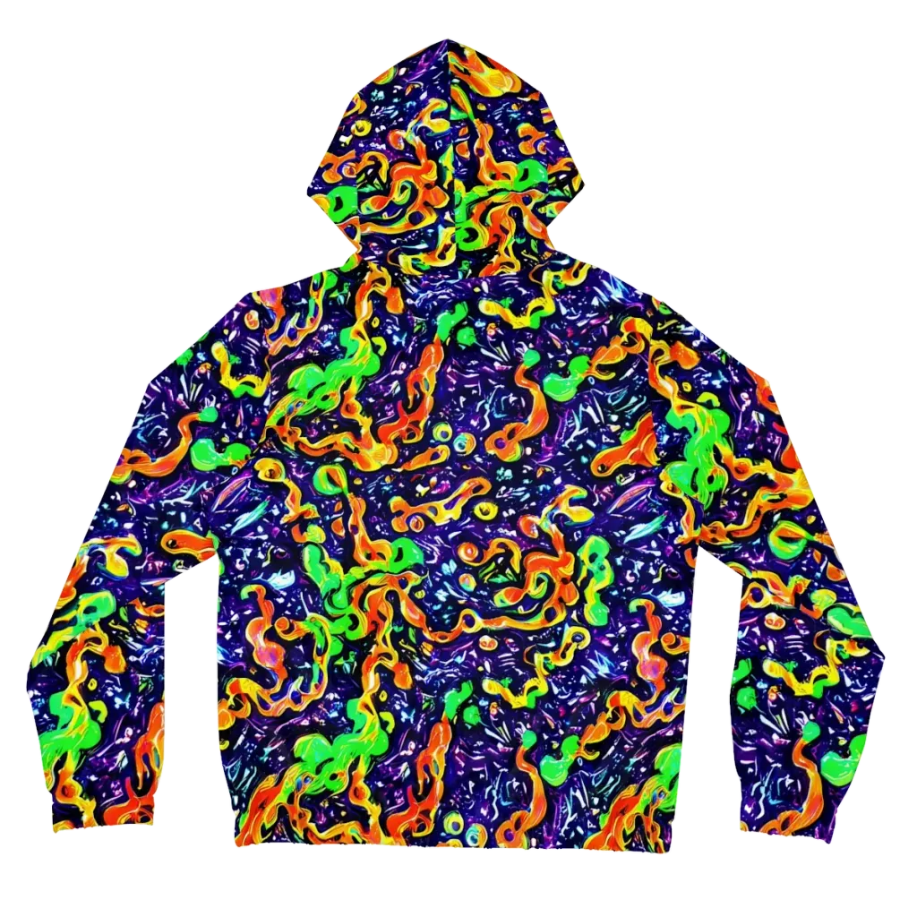 Aurora in Motion on Women's Full-Zip Hoodie — Back