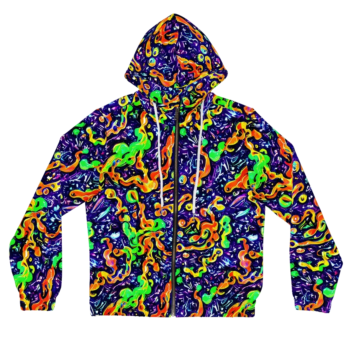 Aurora in Motion on Women's Full-Zip Hoodie — Front