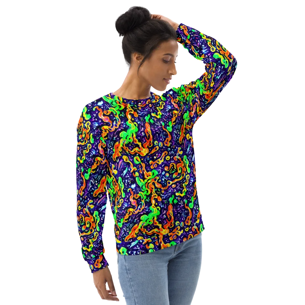 Aurora in Motion on Sweatshirt — Right Front