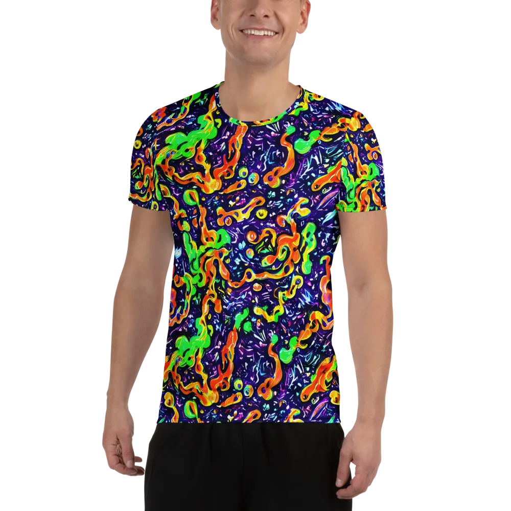 Aurora in Motion on Men's Athletic T-Shirt — Front