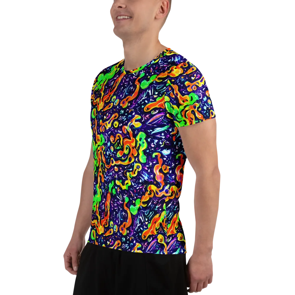 Aurora in Motion on Men's Athletic T-Shirt — Left