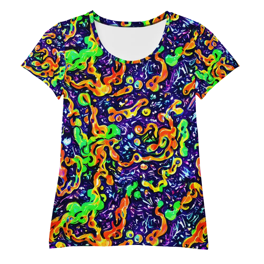 Aurora in Motion on Women's Athletic T-Shirt — Front