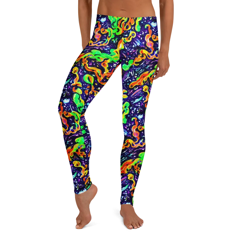 Aurora in Motion on Leggings — Front
