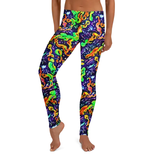 Aurora in Motion on a Leggings