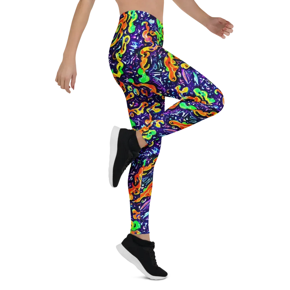 Aurora in Motion on Leggings — Right