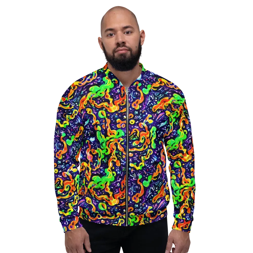 Aurora in Motion on Bomber Jacket — Front
