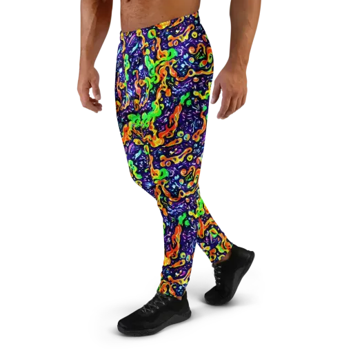 Aurora in Motion on a Men's Joggers
