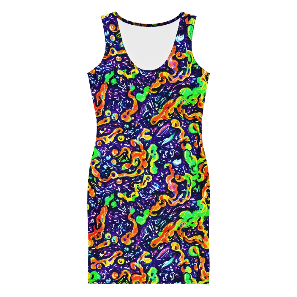 Aurora in Motion on Bodycon Dress — Front