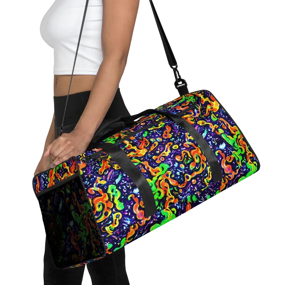 Aurora in Motion on Duffle Bag — Front