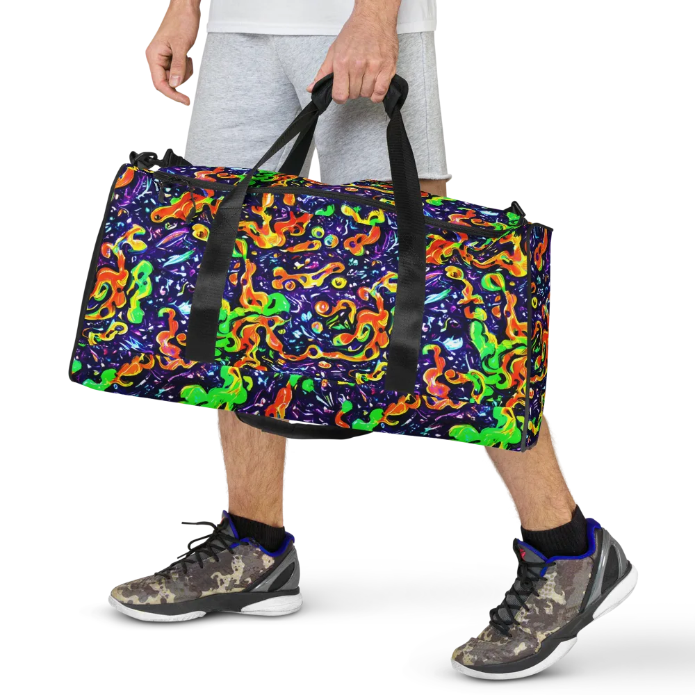 Aurora in Motion on Duffle Bag — Front