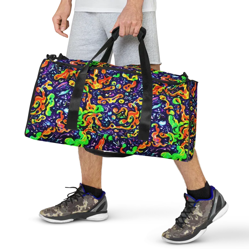 Aurora in Motion on Duffle Bag — Front