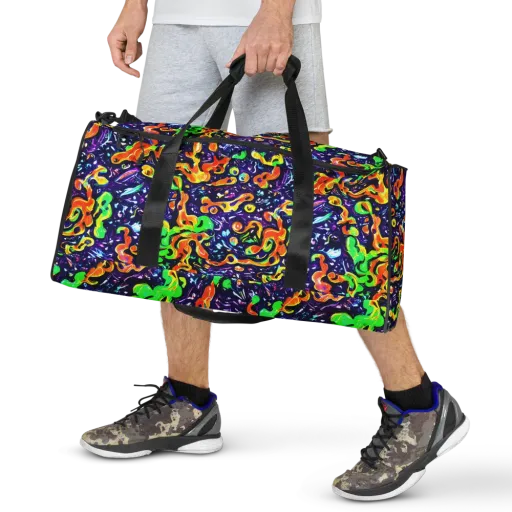 Aurora in Motion on a Duffle Bag
