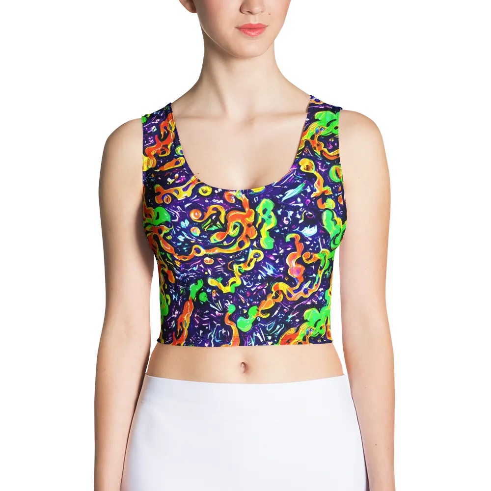 Aurora in Motion on Crop Top — Front