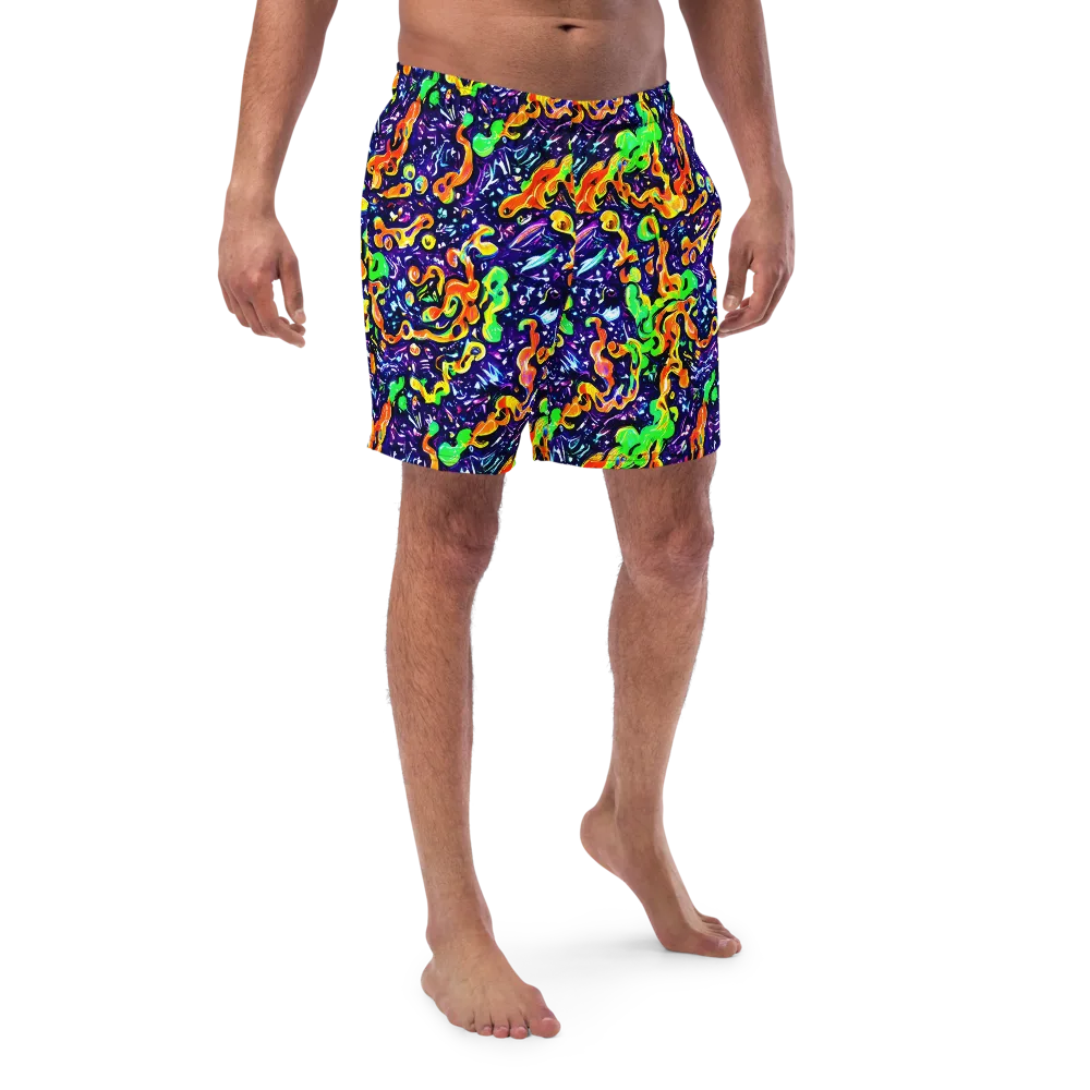 Aurora in Motion on Swim Trunks — Front