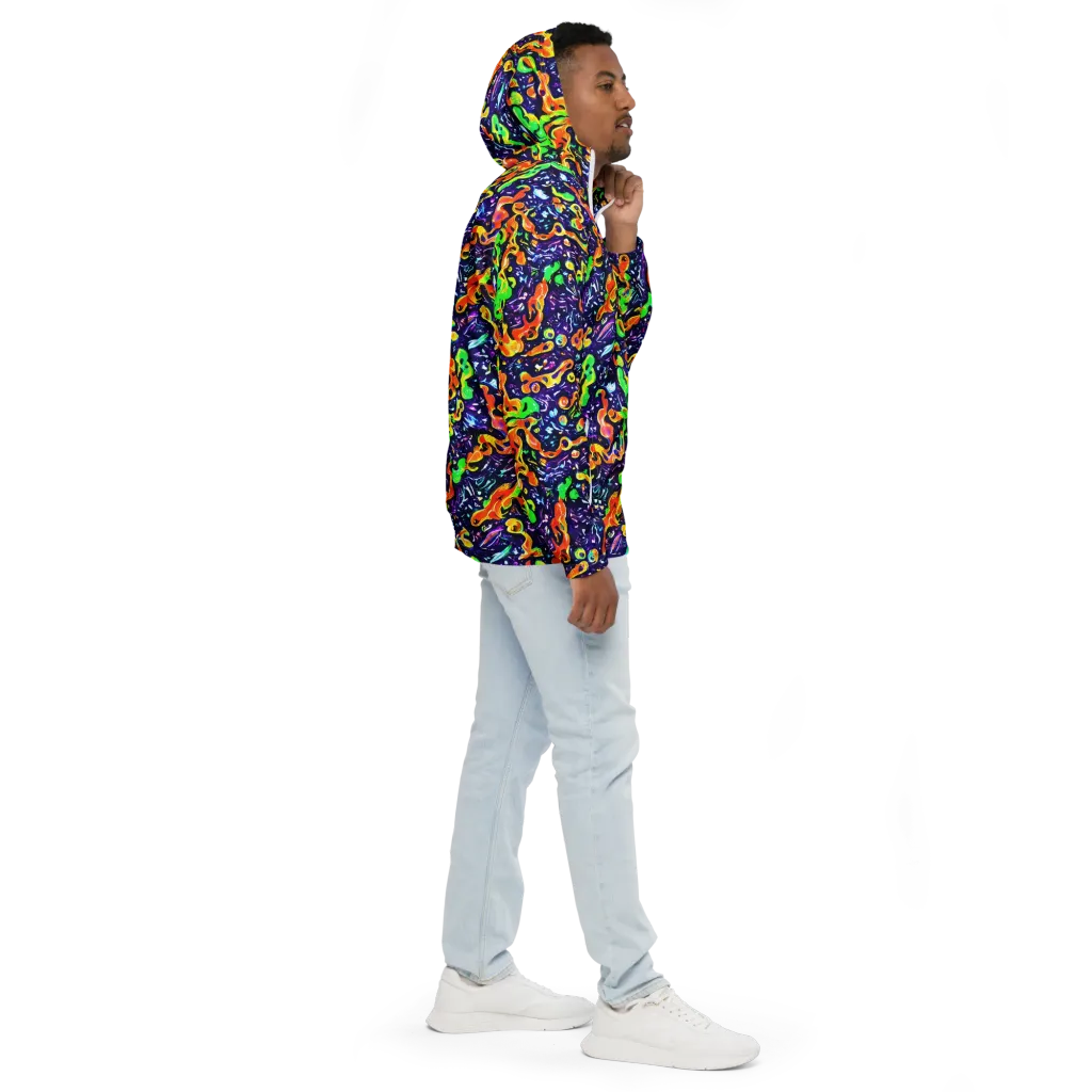 Aurora in Motion on Men's Windbreaker — Right