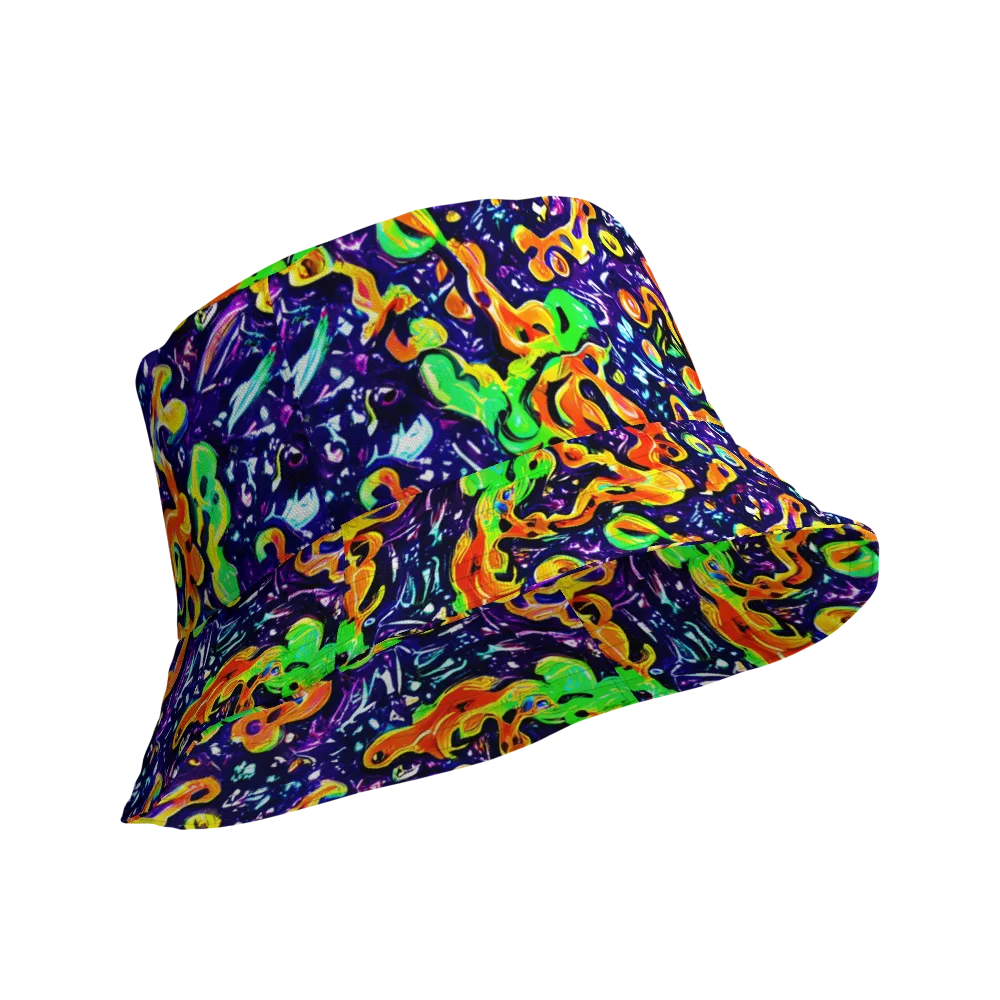 Aurora in Motion on Reversible Bucket Hat — Product details Outside