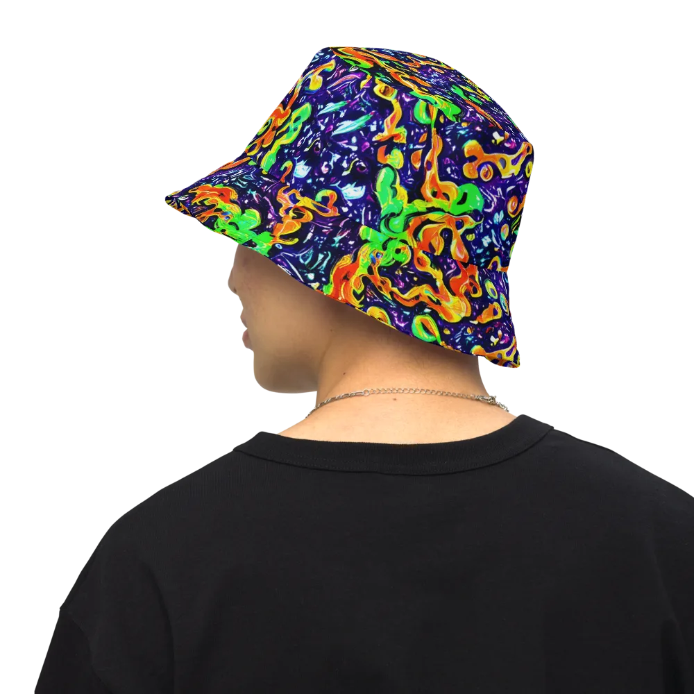 Aurora in Motion on Reversible Bucket Hat — Back Inside