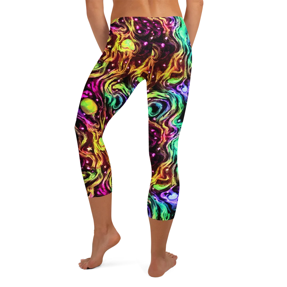 Neon Cauldron on Capri Leggings — Back