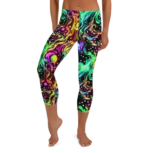 Neon Cauldron on a Capri Leggings