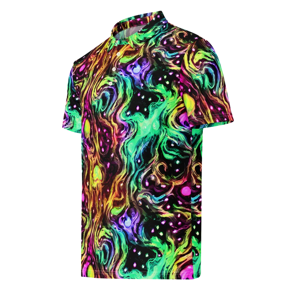 Neon Cauldron on Men's Slim Fit Polo Shirt — Left Front