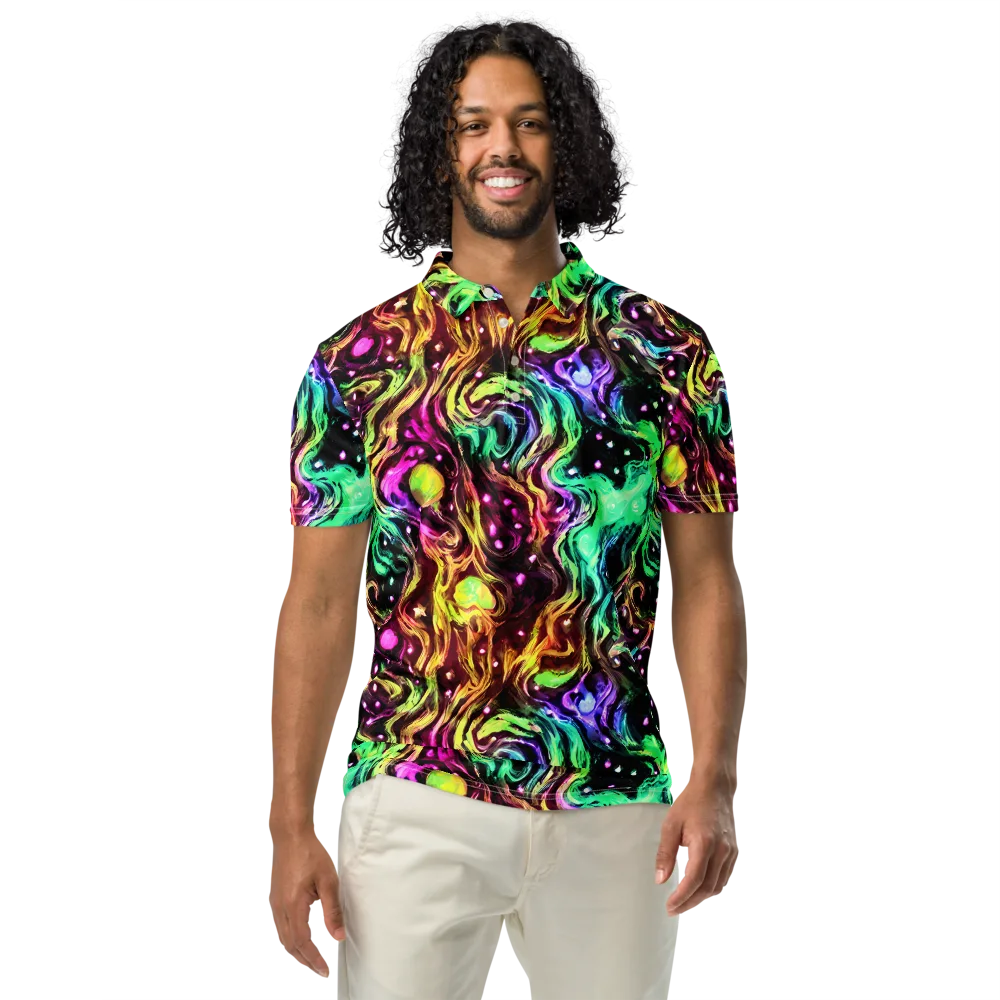 Neon Cauldron on Men's Slim Fit Polo Shirt — Front