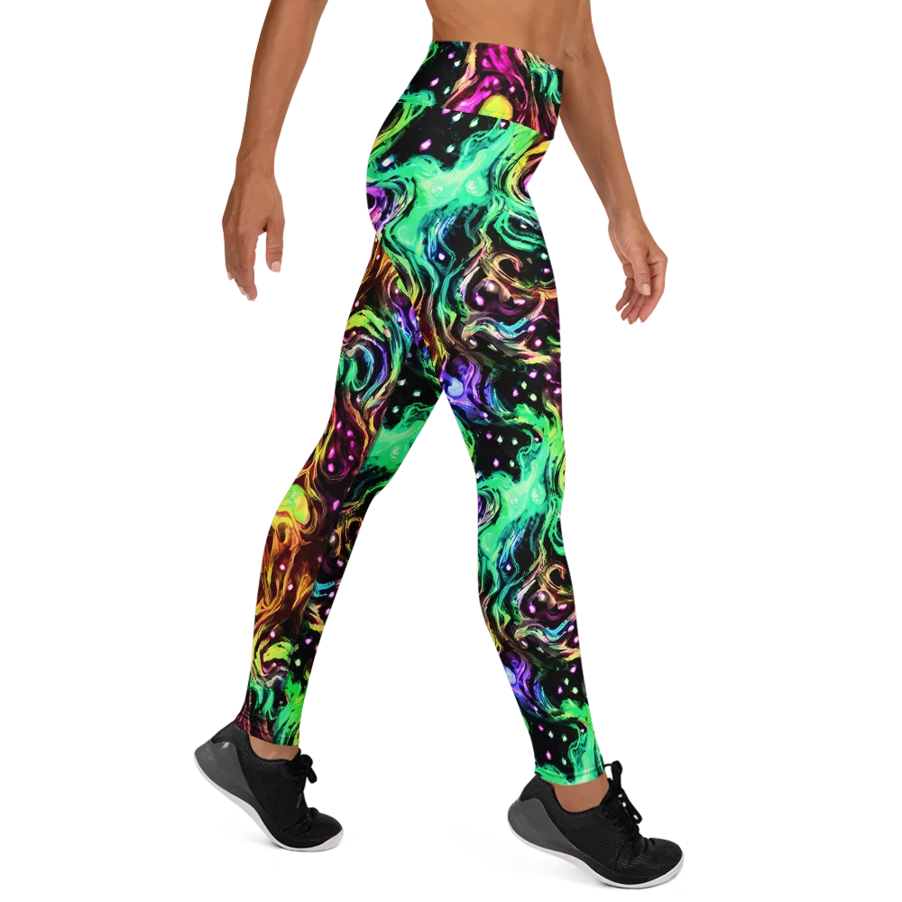 Neon Cauldron on Yoga Leggings — Right