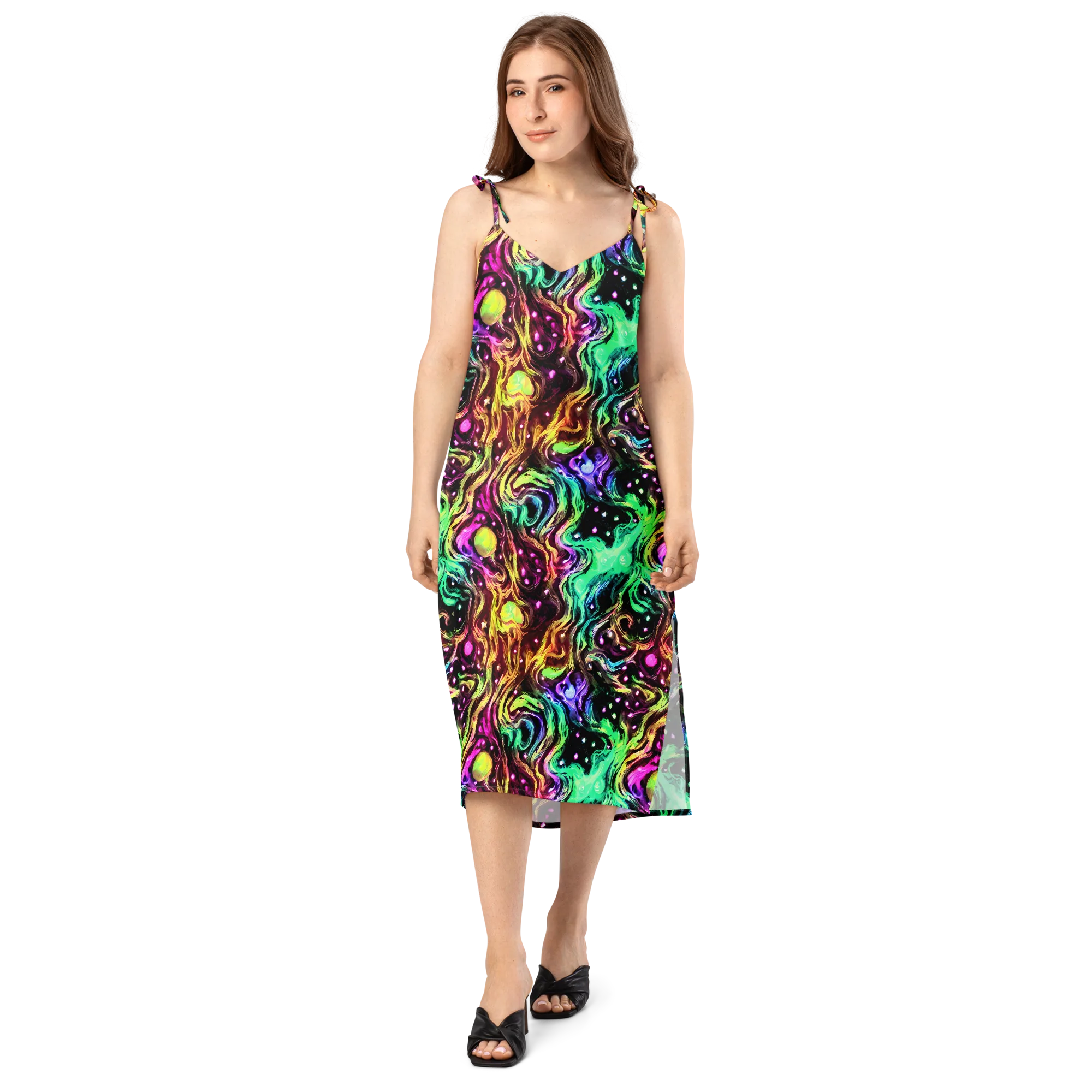 Neon Cauldron on Slip Dress — Front