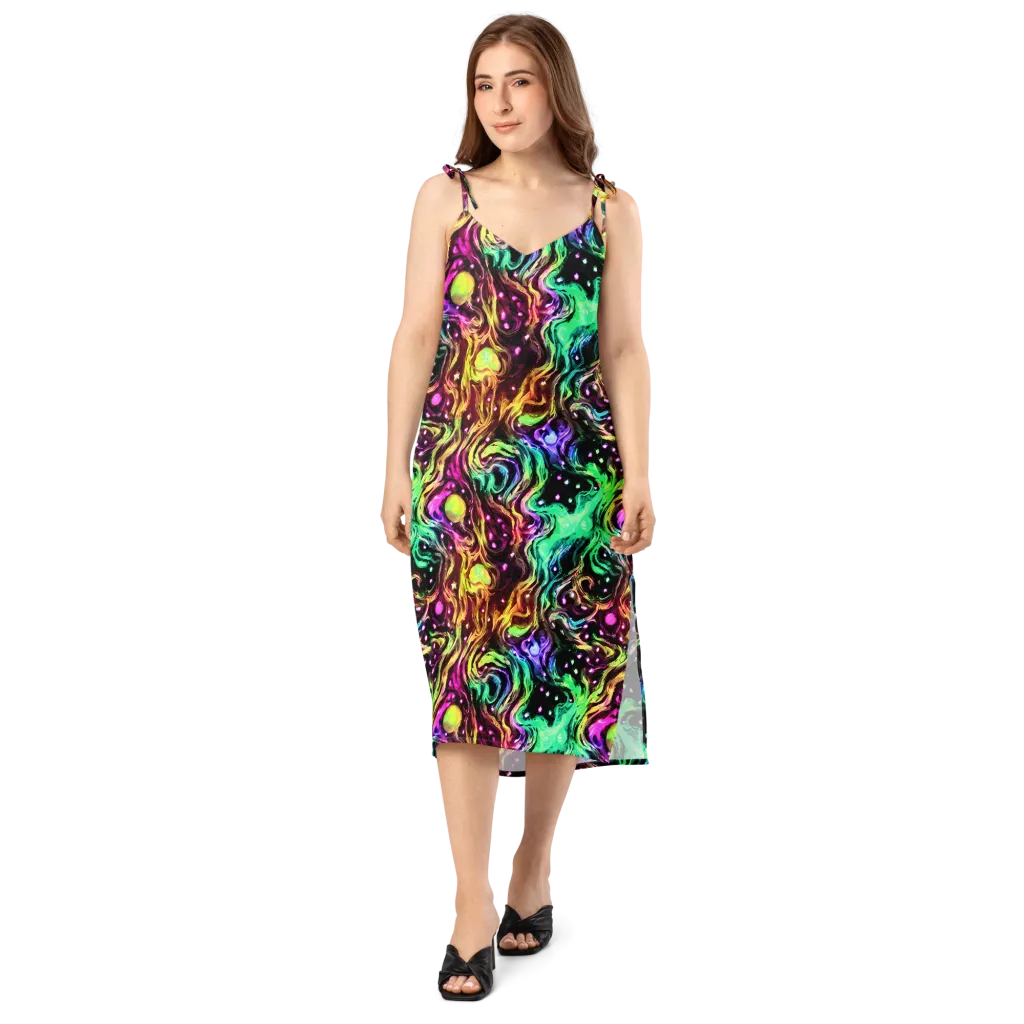 Neon Cauldron on Slip Dress — Front