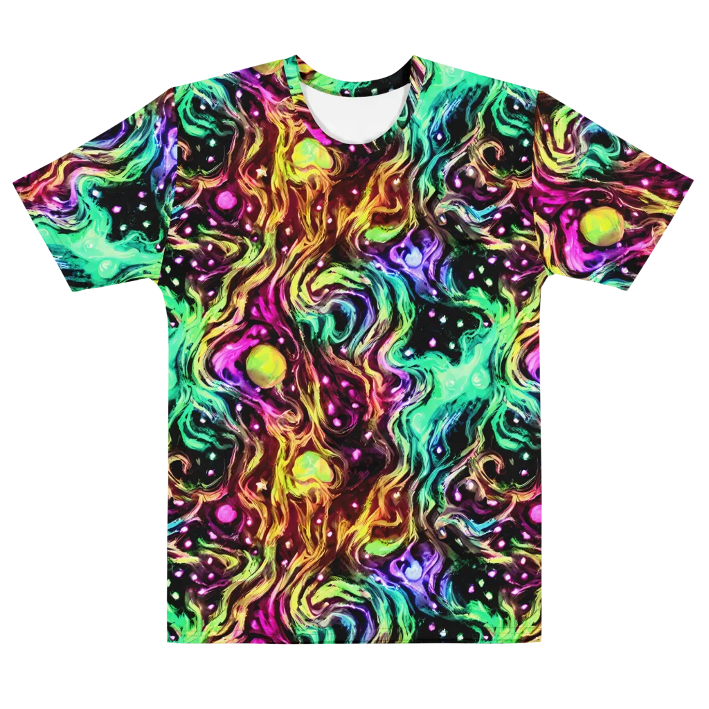 Neon Cauldron on Men's Cotton Crew Neck T-Shirt — Front
