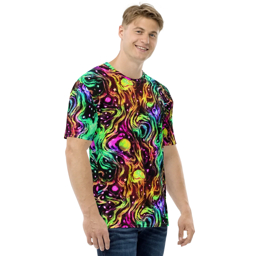 Neon Cauldron on Men's Crew Neck T-Shirt — Right