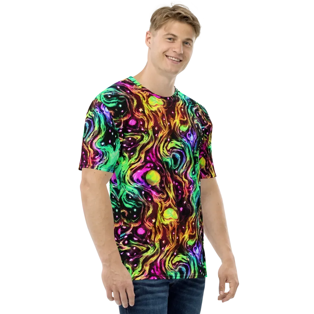 Neon Cauldron on Men's Crew Neck T-Shirt — Right