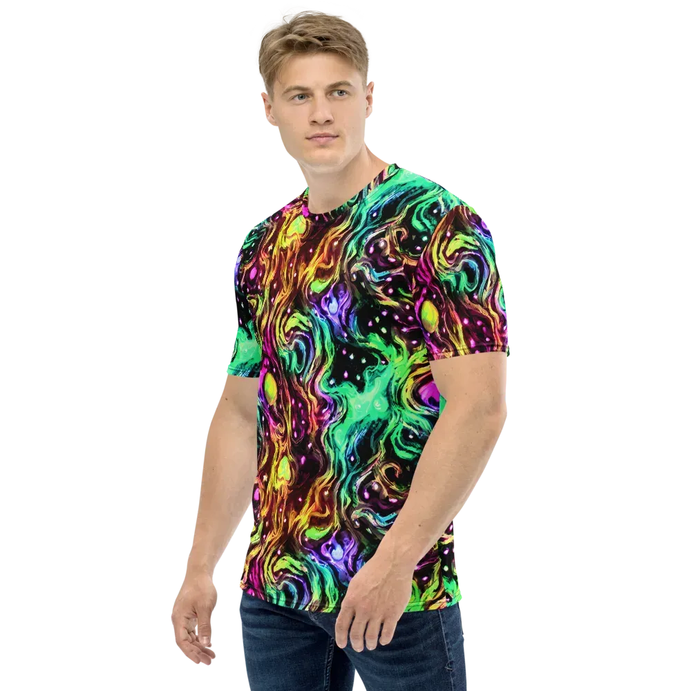 Neon Cauldron on Men's Crew Neck T-Shirt — Left