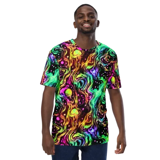 Neon Cauldron on a Men's Crew Neck T-Shirt