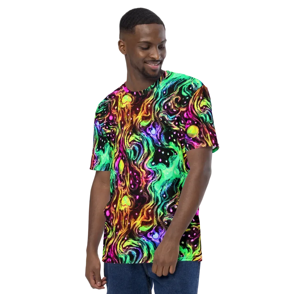 Neon Cauldron on Men's Crew Neck T-Shirt — Left