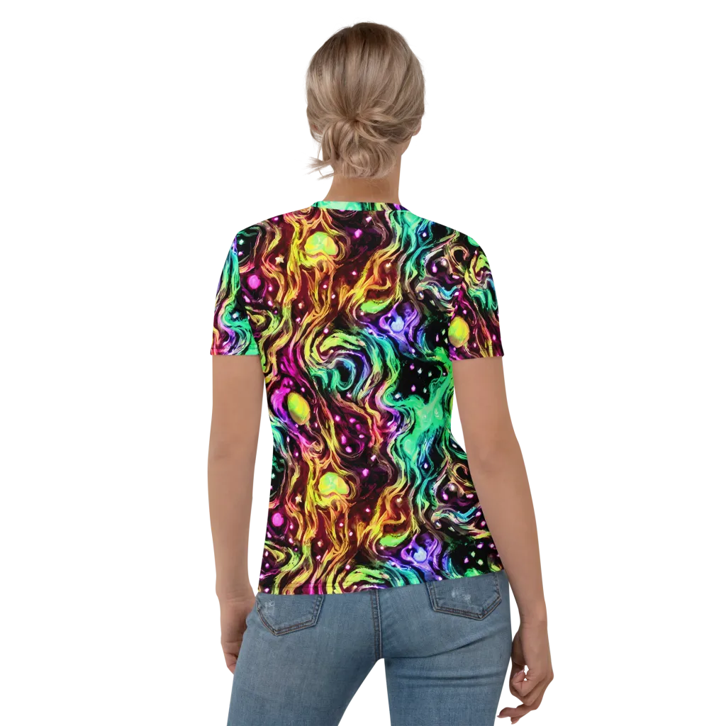 Neon Cauldron on Women's Crew Neck T-Shirt — Back