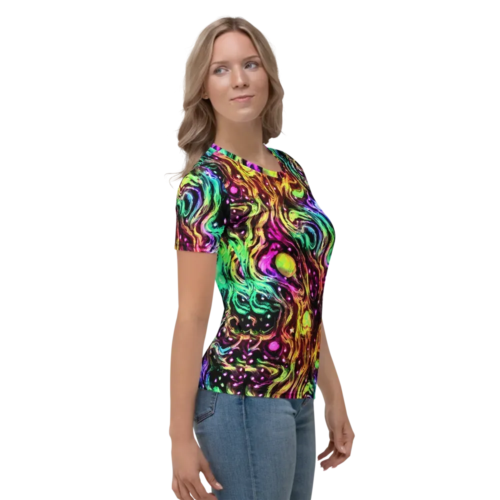 Neon Cauldron on Women's Crew Neck T-Shirt — Right