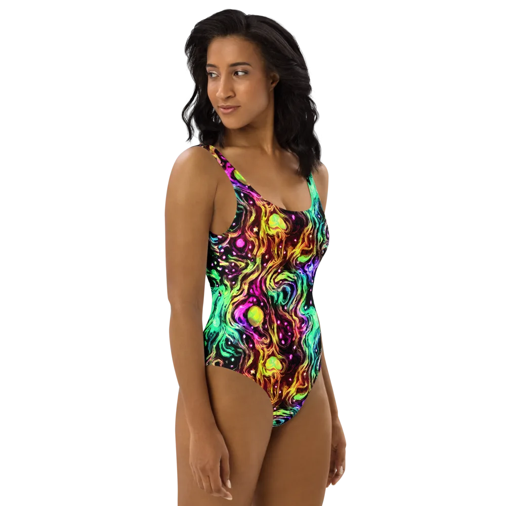 Neon Cauldron on One-Piece Swimsuit — Right