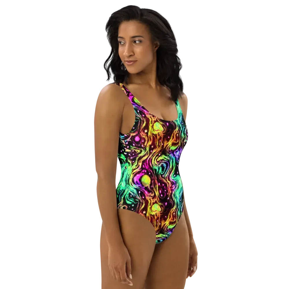Neon Cauldron on One-Piece Swimsuit — Right